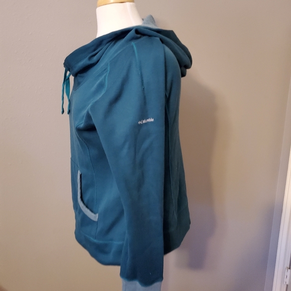Cotton Teal Blue Columbia Hoodie - Picture 4 of 11